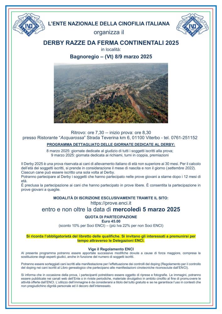 Clicca sull'immagine per ingrandirla. 

Nome:   PROGRAMMA DERBY PER LE RAZZE DA FERMA CONTINENTALI 2025.jpg 
Visite: 54 
Dimensione: 140.5 KB 
ID: 2437778